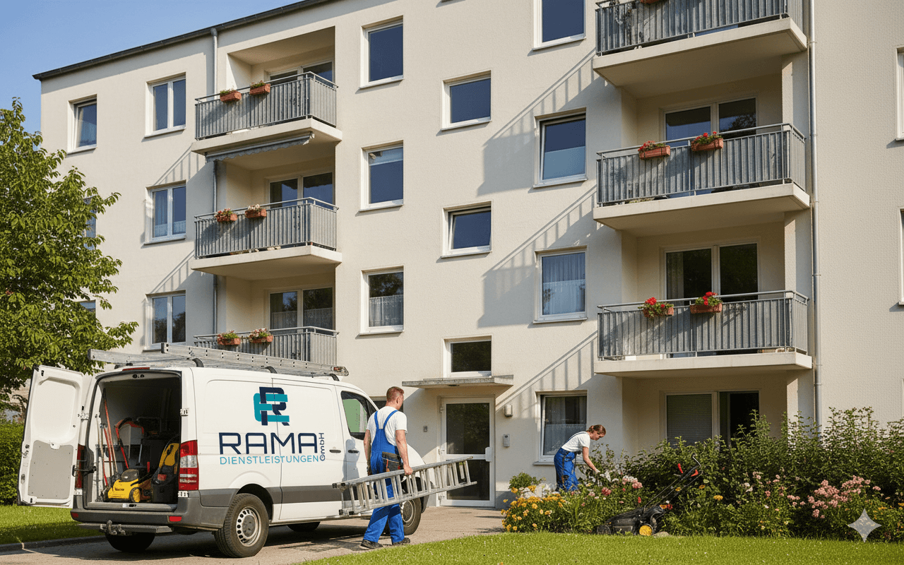 Hausmeisterservice für Immobilien – zuverlässige Wartung, Reparaturen und Pflege von Gebäuden durch Fachpersonal von RAMA.
